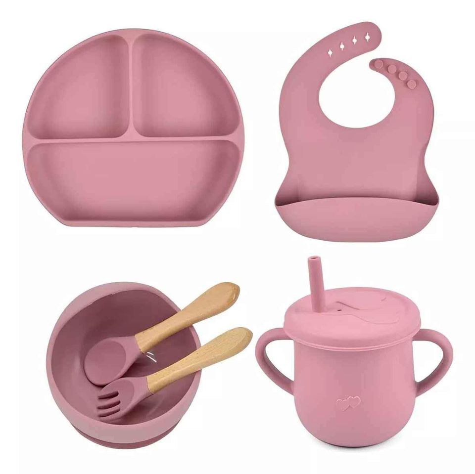 SET COMIDA EN SILICONA PARA BEBÉS, COLORES SURTIDOS